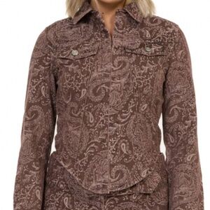 Amanda Uprichard Bristol Jacket. Brown Paisley